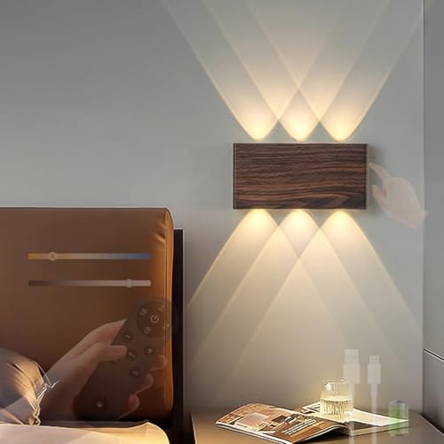 Apliques de pared para interior sin cables con batería recargable USB