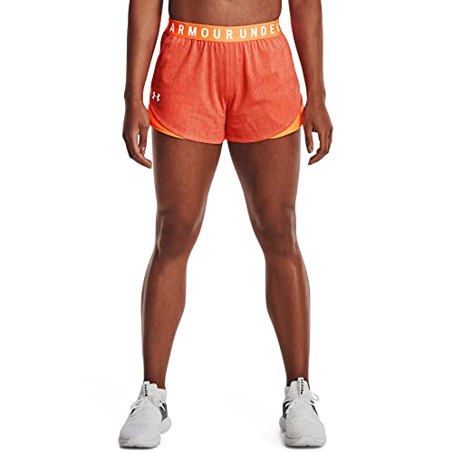 Under Armour Women's Play Up Twist Shorts 3.0 , Electric Tangerine (824)/White , Large #TOP10