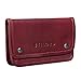 Produktbild STILORD 'Kingston' Tabaktasche Drehertasche Leder Vintage Tabaketui Lederaccessoire als Dreherbeutel Kopfhörer Tasche mit Filterfach und Blättchenhalter, Farbe:Rosso
