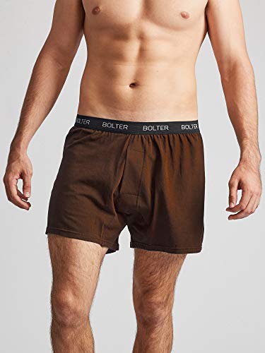 Bolter Men’s 5-Pack Cotton Stretch Boxers Shorts (4X-Large, Earth) #TOP1