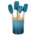 Le Creuset of America Craft Series 5Piece Utensil Set with Crock - Marine