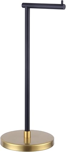 Miniatura 9 de GERZWY Soporte de papel higiénico SUS 304 de pie de pie de acero inoxidable inoxidable para pedestal de lavabo, soporte de suelo para almacenamiento