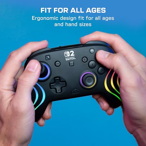 Turtle Beach Afterglow Wave Noir Manette de gaming RGB sans fil Sous licence officielle pour Nintendo Switch 2