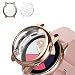 UMTELE [2 Pack] Compatible for Samsung Galaxy Watch Active Case, TPU Screen Protector Scratch-Resist Frame Protective Cover for Samsung Galaxy Watch Active(Clear+Rosegold)