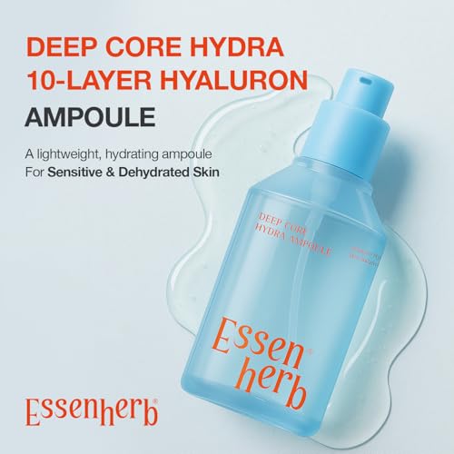 Image of Deep Core Hydra Ampoule - Phyto Mucin & 10-Type Hyaluronic Acid | Skin Repair & Moisture Locking Facial Serum | Korean Skincare (4.05 fl oz)
