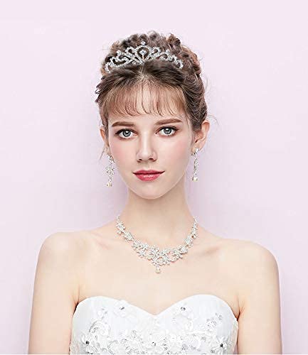 Lovely Shop Handmade Rhinestone Waterdrop Tiara Crown Headband Comb #TOP2