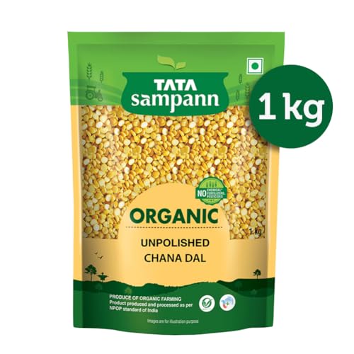 Image of Tata Sampann Organic Unpolished Chana Dal, 1kg