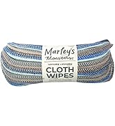 Reusable Cloth Wipes - 24 count pack - Washable, Cotton, Paperless Wipes by Marley's Monsters (Ar...