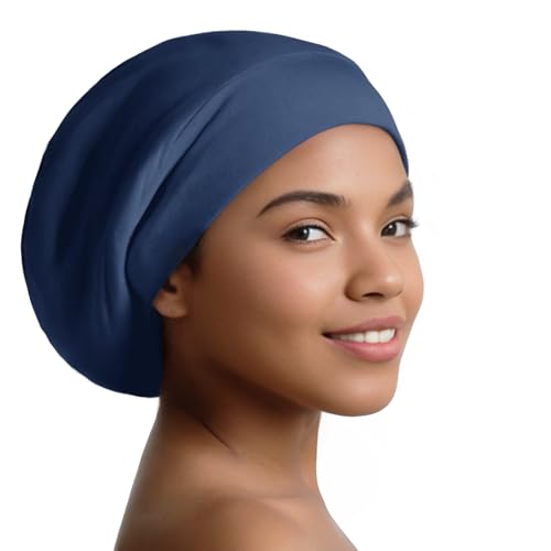 Joyhabit Silk Bonnet for Sleeping Women & Men, Teal Blue,