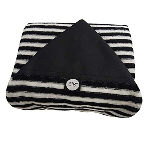 Protective Bag Surf Board Sock Surfing Stretch Sock Cover Surfing Accessories (Color : 6ft8 Black and White)