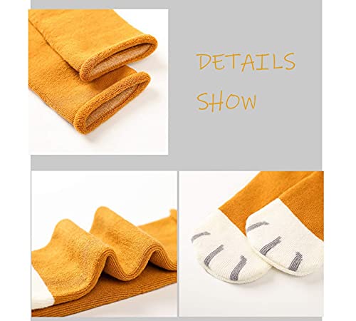 crazy bean Damen Katzenpfote Socken 6 Paare Baumwolle Katzenpfoten-Drucksocken Katzen Pfotensocken Baumwollsocken Damen Witzig Socken Niedlich Sockens