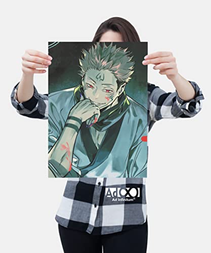 Image of AD INFINITUM Anime jujutsu kaisen 300 gsm Paper Wall Poster, Multicolor | 13 x 19 inches | (SUKUNA 1)