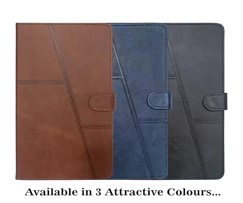 Image of FLIP Tablet Cover for REALME PAD MINI | 3 Pockets | Dual Protection Material | Strong Magnet | Ultra Durable (Black)