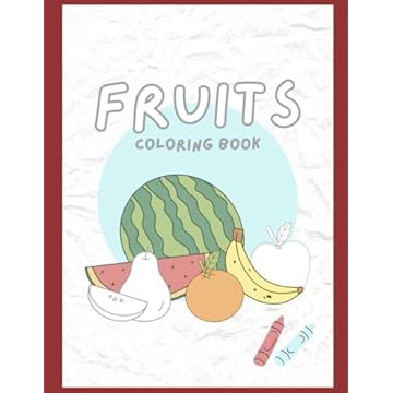 Capa do livro Fruits: Coloring book (Portuguese Edition)