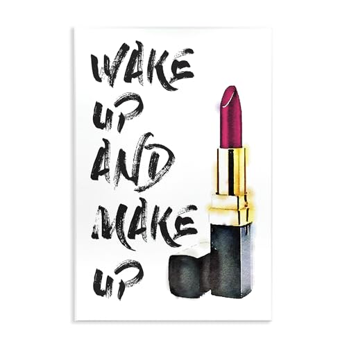 Image of Fashion Typography Floral, 13 x 19 Inch Mounted Print on Wall Plaque