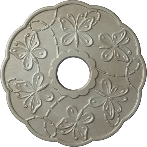 Image of Ekena Millwork CM17TSFLSDecorative Ceiling Medallions Modeled After Original Historical Patterns & Designs, Flash Gold