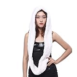 Siamois chapeau écharpe tissage de cheveux de lapin Rex.