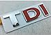 Car badge emblem for For Volkswagen Golf VW Polo GTI Passat B5 B6 Touran, metal 3D TDI emblema de la insignia del coche etiqueta de cola de la etiqueta hacia la decoración etiqueta delantero de la par