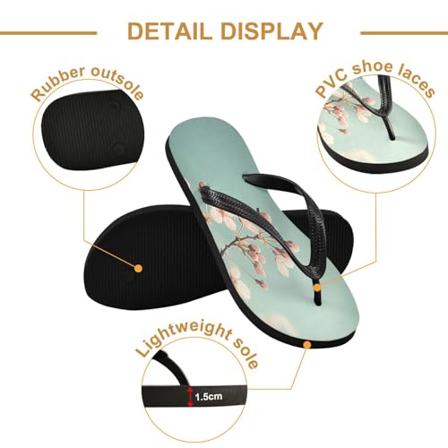STAYTOP Beautiful Cherry Blossoms Flip Flops Sandals of Men's & Women's,Sandals Beach Slippers Shower Slides2