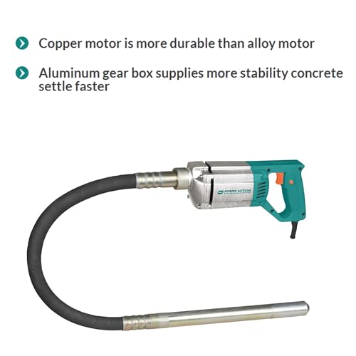 Image of Sulfar Power Action CV1000 Concrete Vibrator Input Power 1000W 220-240V, 50Hz No Load Speed 4000 /min Concrete Vibrator 35mmx1.5mm (CV1000)