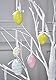Celebright Osterbaum mit Lichtern - 60 cm/2ft weißer Tisch-Osterzweigbaum - 24 warmweißen LED-Lichtern, batteriebetrieben Timer-Funktion - Dekorationen inklusive