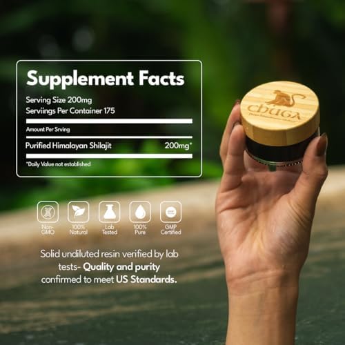 Chuga Pure Himalayan Lab Tested Shilajit Resin – 35g, 74%+ Fulvic Acid, Grade A Image 4