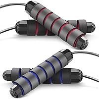 KOUUNN Jump Rope, Tangle-Free Ball Bearings Rapid Speed Jump Rope, Adjustable Skipping Ropes with Memory Foam Handles...
