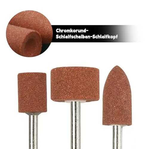 VZU 48-teiliges Korund Schleifspitzen-Set 1/8\ Schaft für Dremel schleifaufsätze, Schleifaufsatz für Akkuschrauber und Bohrmaschine, Schleifstein Schleifstift für Schleifen, Polieren, Entgraten