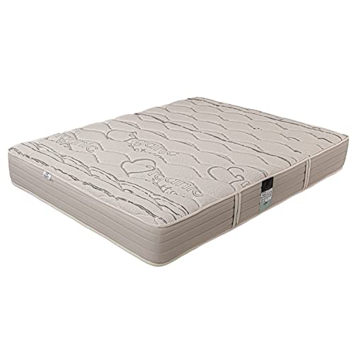 Matelas Organic Coton 90 x 190 cm, mémoire de Forme, 10 Zones de Confort, indépendance du Couchage, réversible, orthopédique, 24 cm Cover