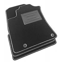 ASC Tappetini Auto Su Misura Per Kia Ceed 2 (2012-2018) - 4 Pezzi In Moquette Con Battitacco E Clip Ancoraggio