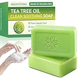 2 Stück Tea Tree Oil Soap - Teebaumöl Seife - Seife Gegen Hautuncomfort mit Sofortiger Linderung...