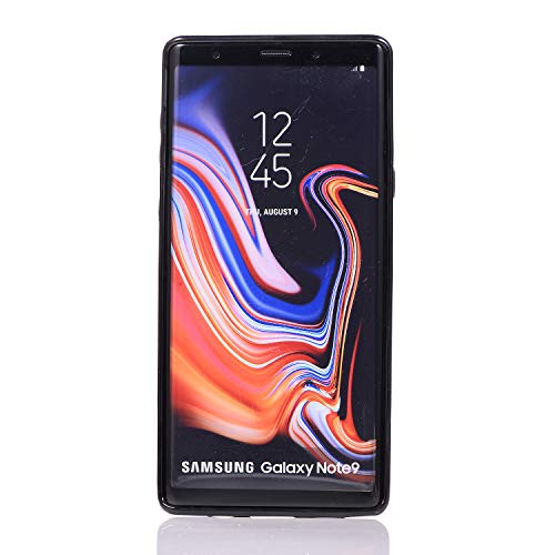 Jaorty Pu Leather Wallet Case For Samsung Galaxy Note 9 Necklace Lanyard Case Cover With Card Holder Adjustable Detachable Anti-Lost Neck Strap Case For Samsung Galaxy Note 9,Black #TOP5