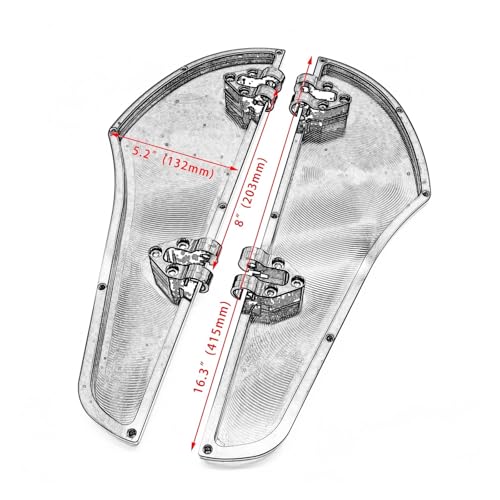 Marchepied moto antidérapant élimine glissements Electra Softail - 3