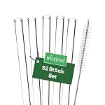 wisefood – Wisefood® Glasstrohhalme Strohhalme Ø 8 mm [50 Stk.] wiederv