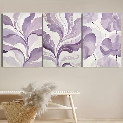 Toile imprimée minimaliste pour habiller un mur vide avec un motif floral abstrait moderne