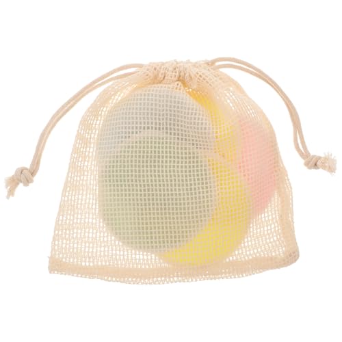 Angoily Discos Desmaquillantes de Doble Cara 8 CM Almohadillas de Algodón de Terciopelo Reutilizables 6 Unidades con Bolsa de Cordón para Limpieza Facial y Maquillaje Color Aleatorio