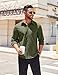 COOFANDY Mens Long Sleeve Button Down Shirts Untucked Shirts for Men Casual Dress Shirts Army Green
