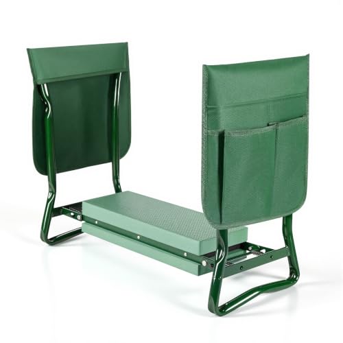Zelurelle Garden Kneeler and Seat with Pouches