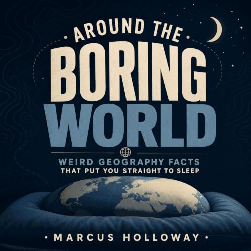 Diseño de la portada del título Around the Boring World: Weird Geography Facts That Put You Straight to Sleep