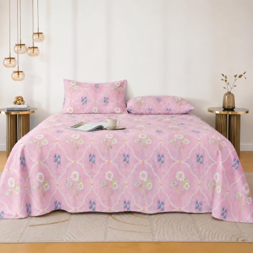 Image of Amazon Brand - Umi Soft Cotton 160 TC Bedsheet Set 90X100 Inch | King /Double Bed Sheet with 2 Pillow Covers 17x27 | Trendy Elegant Design