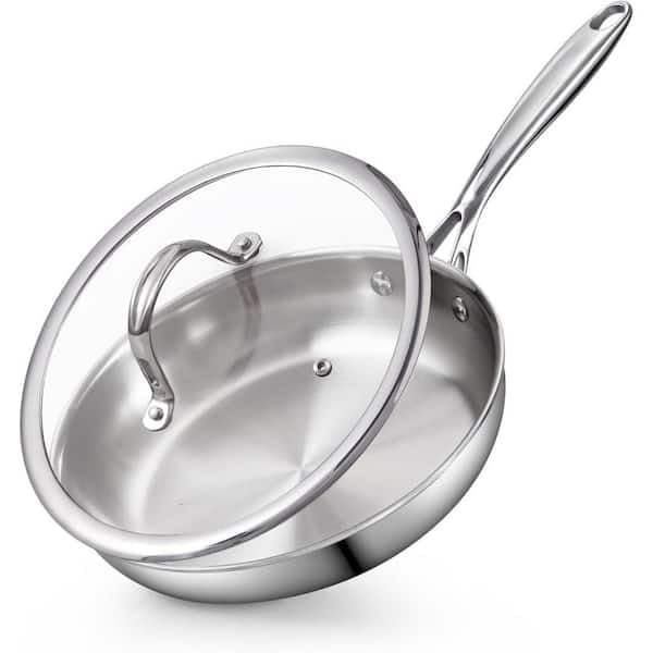 Wok de acero inoxidable 12 in con tapa miniatura 1