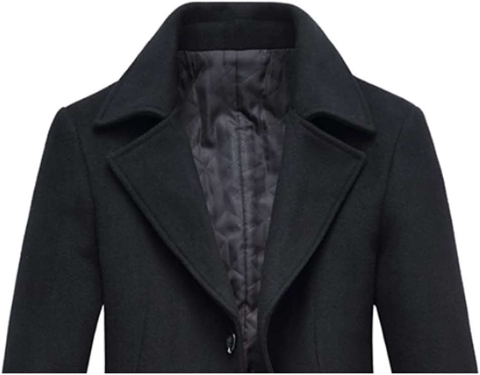 Winter Men's Warm Windbreaker Casual Men's Thickened Single-breasted Windbreaker