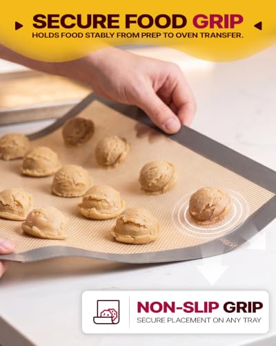 Katbite Silicone Baking Mat Set, 3 Pack, Nonstick & Reusable, Gray - Image 5