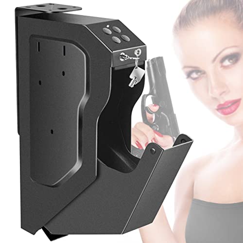 Gun Safe Gun Box,Custodia Per Pistola Di Sicurezza Domestica, Supporto Per Pistola,Cassaforte Per Blocco Delle Impronte Digitali,Armadio Per Pistola A Parete,Per Riporre Denaro,Combinationlock