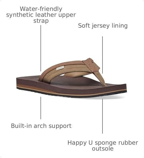 Image of Sanuk Mens Ziggy ST | Flip Flops for Men | Mens Sandals | Beach Sandals | Water Friendly & Lightweight | Comfort Footbed