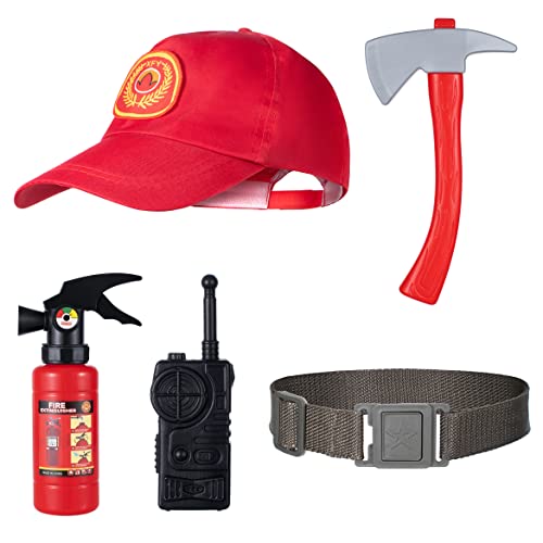Disfraz Completo Jefe Bombero Niño Rojo 3-9 Años miniatura 6