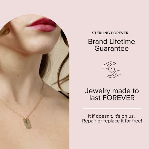 Sterling Forever - Birth Flower Necklace - 14K Gold Plated Or Rhodium Plated Brass - Statement Pendant - Adjustable Chain, Lobster Clasp - 16” Chain, 2” Extender - Nickel Free #TOP4