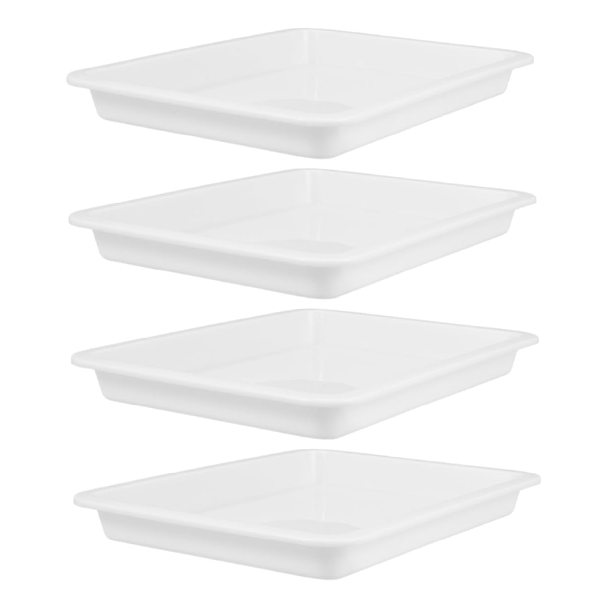 Holibanna 4Pcs Acid and Alkali Laboratory Trays Plastic Experiment Tool for Safe Sample Containment Leakproof Design for and Educational Labs