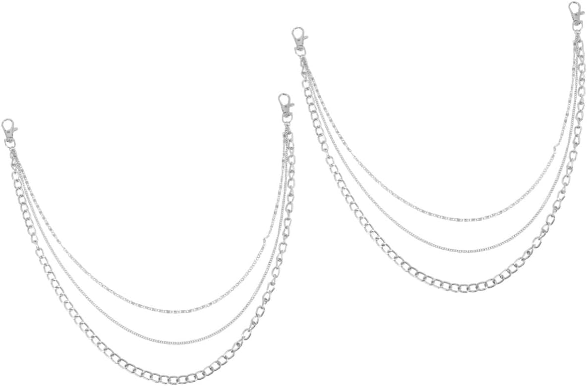 VALICLUD 4 Pcs Jeans Chain Decorative Chain Unisex Pants Chain Portable Pants Chain Watch Accessory Wear-resistant Hanging Chain Pocket Watch Chain Wear-resistant Pants Chain Watch Supply