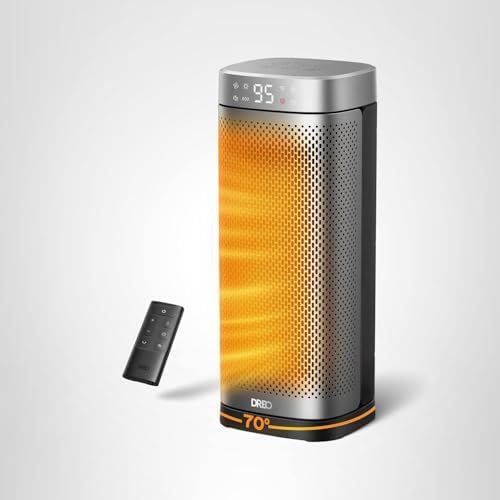 DREO Space Heaters for Indoor Use, 16 Inch Fast Heating Portable Heaters with Remote, 12H Timer, 70° Oscillation, Overheat Protection, Safety Heat, Large PTC Ceramic Electric for Bedroom Home Office — view 7